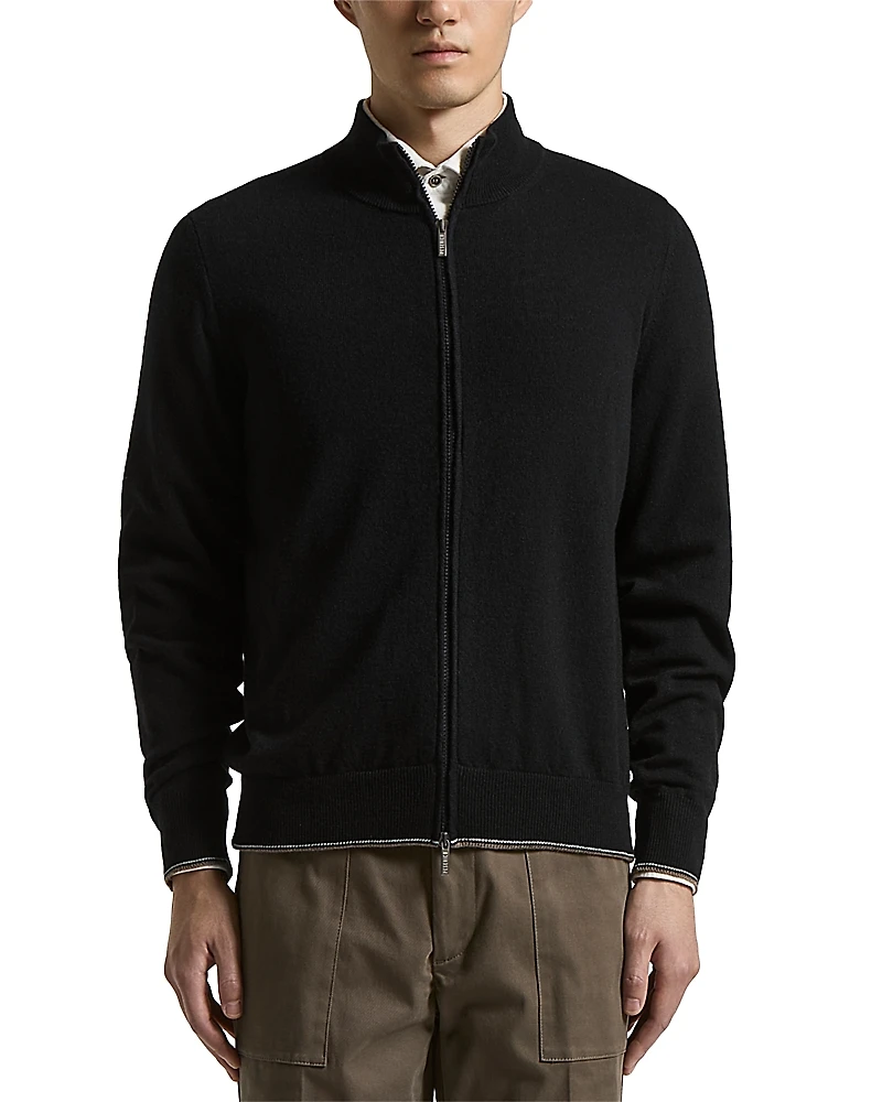 Peserico Wool and Cashmere Zip Front Sweater