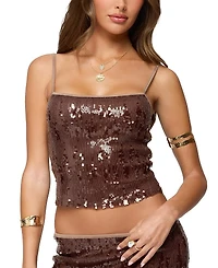 Edikted Kaylee Sequin Tank Top