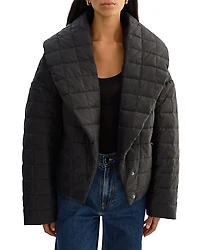 Lamarque Shawl Collar Quilted Jacket