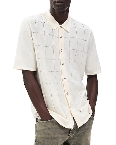 rag & bone Dalton Window Pane Short Sleeve Shirt