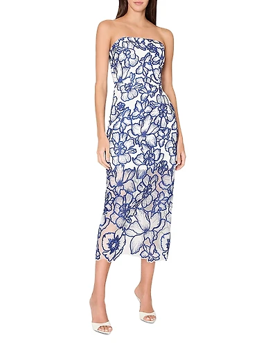 Milly Kait Floral Garden Embroidery Dress