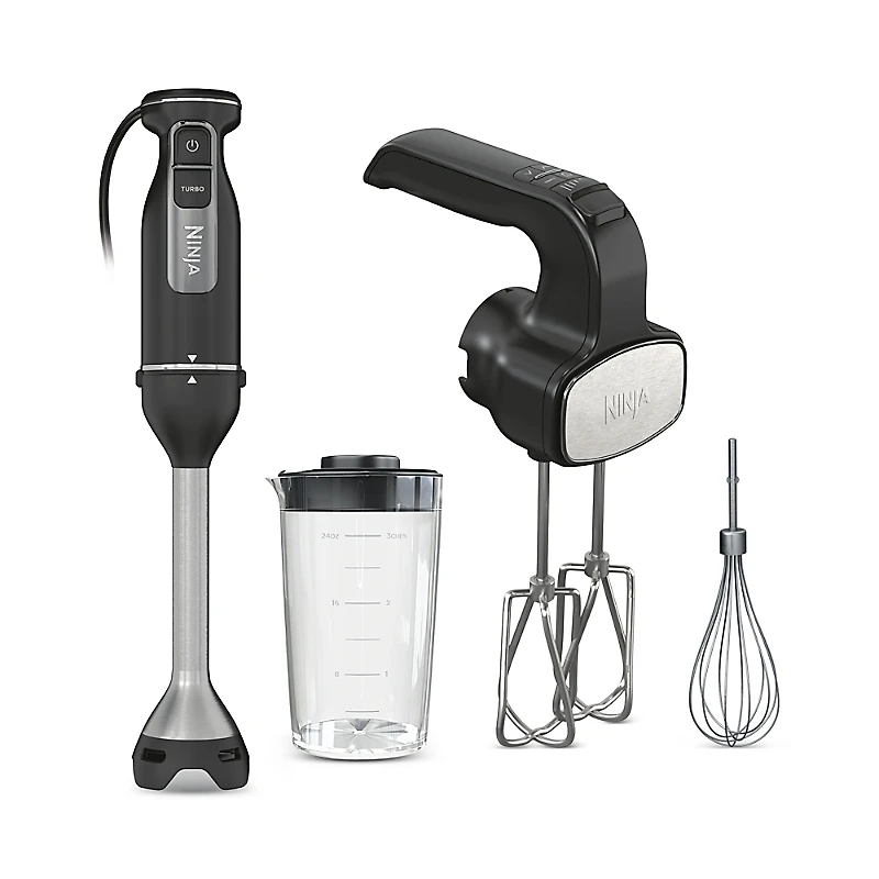 Ninja Foodi Power Mixer System Hand Blender & 5 Speed Hand Mixer Combo