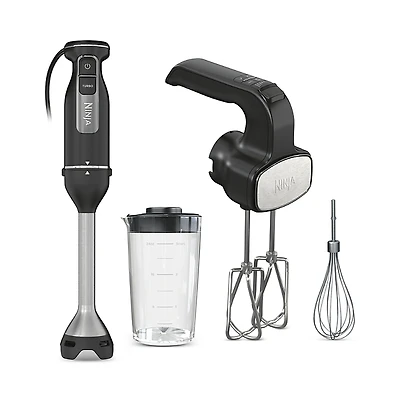 Ninja Foodi Power Mixer System Hand Blender & 5 Speed Hand Mixer Combo