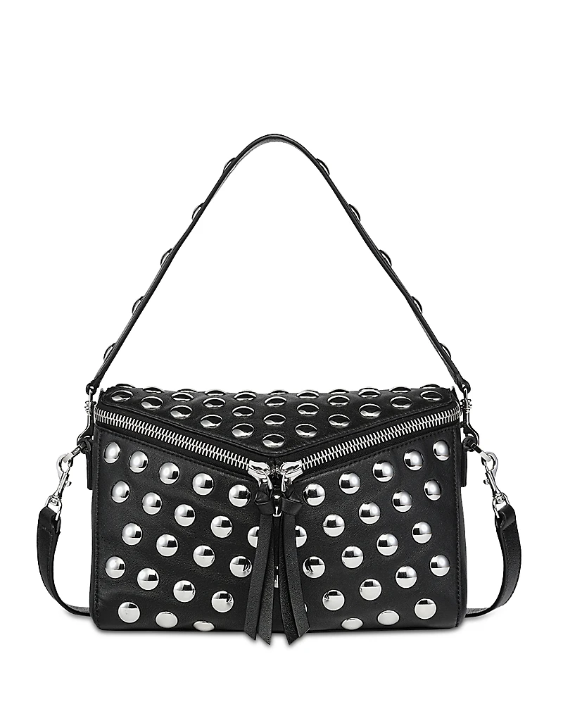 Mcm Aren Visetos Studded Crossbody Bag