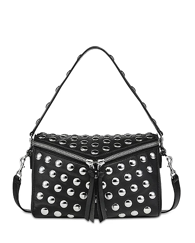 Mcm Aren Visetos Studded Crossbody Bag