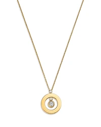 Roberto Coin 18K Yellow Gold Cento Diamond Baby O Circle Pendant Necklace
