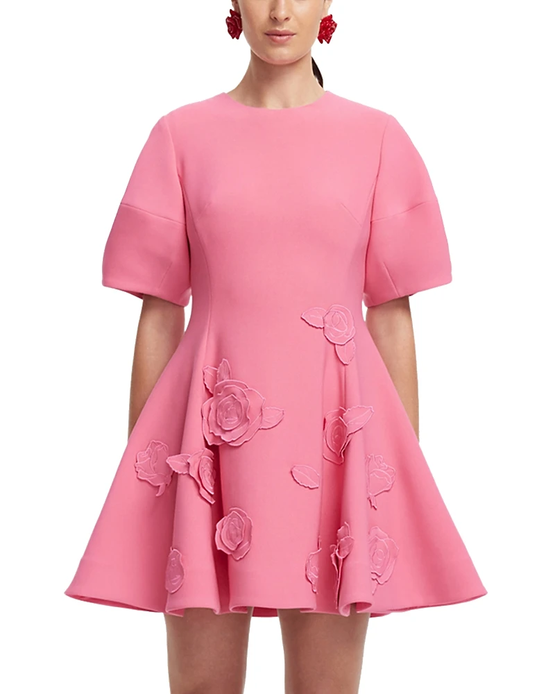 Leo Lin Simona Applique Minidress