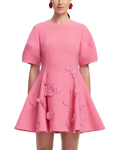 Leo Lin Simona Applique Minidress