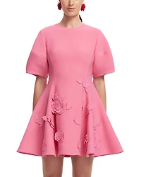 Leo Lin Simona Applique Minidress