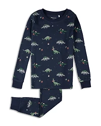 petit lem Boys' Holiday Dinosaur Print Pajama Set - Little Kid