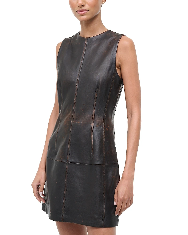 Staud Binx Leather Dress