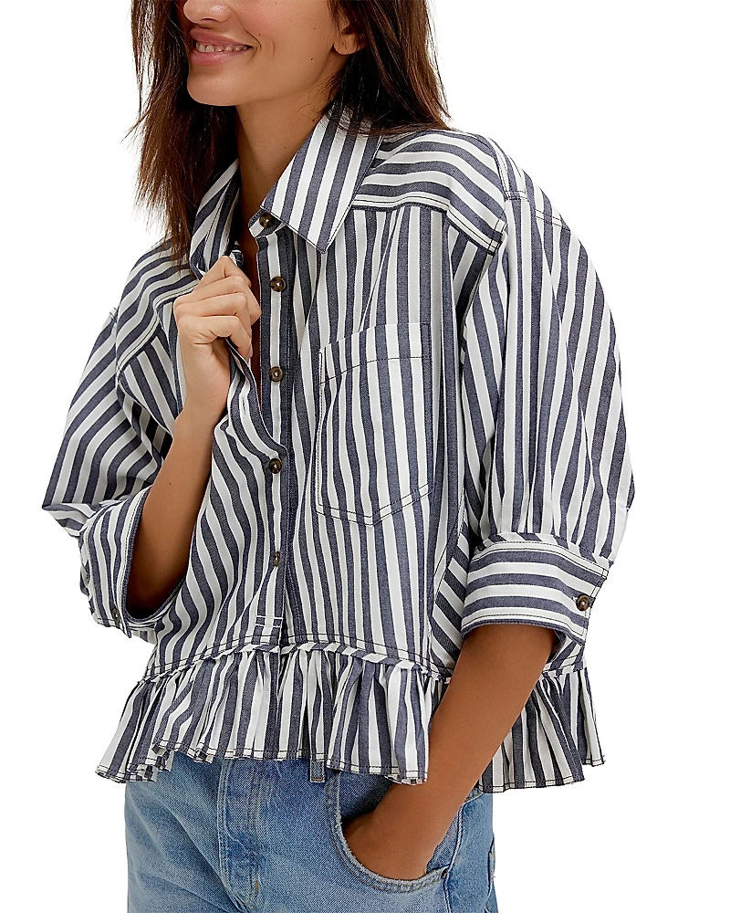 Free People Bailey Striped Shirt