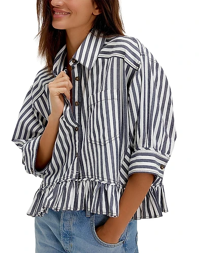 Free People Bailey Striped Shirt