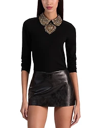 Alice and Olivia Porla Removable Collar Sweater