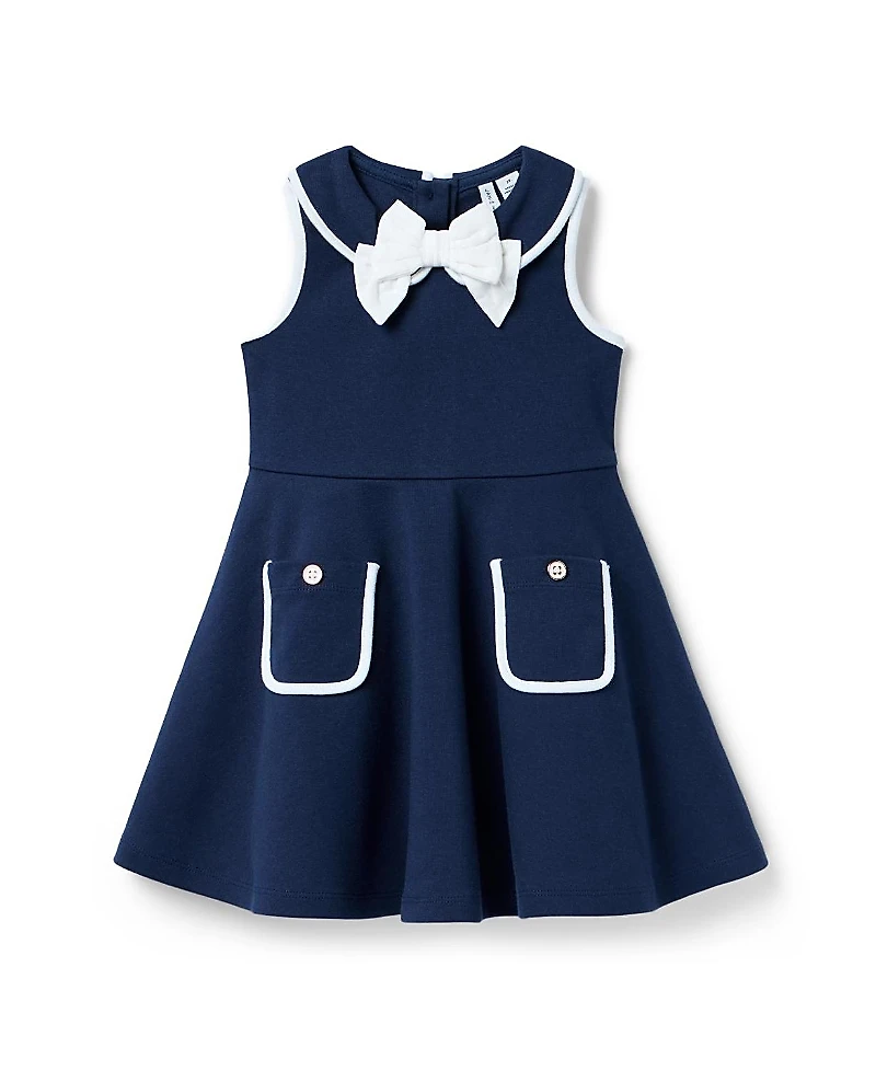 Janie and Jack Girls' The Classic Bow Ponte Dress - Little Kid, Big Kid