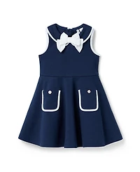 Janie and Jack Girls' The Classic Bow Ponte Dress - Little Kid, Big Kid