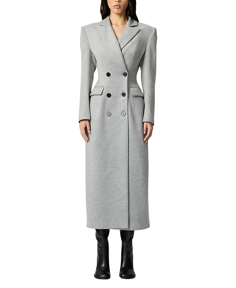 Nocturne Structured Double-Breasted Maxi Coat