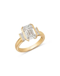 Bloomingdale's Fine Collection Luxe Collection Certified Lab Grown Diamond Emerald Cut & Baguette Engagement Ring