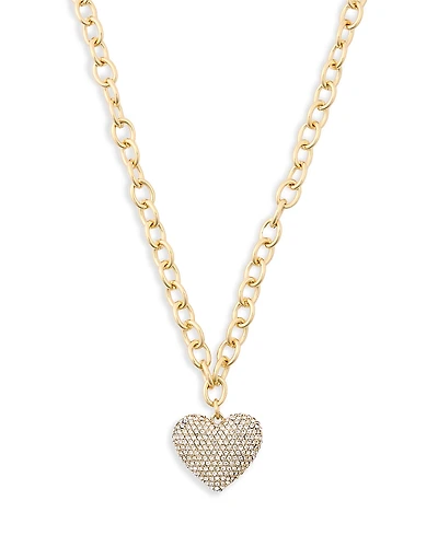 Baublebar Mille Pave Heart Pendant Necklace, 20-23