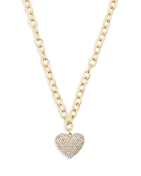 Baublebar Mille Pave Heart Pendant Necklace, 20-23