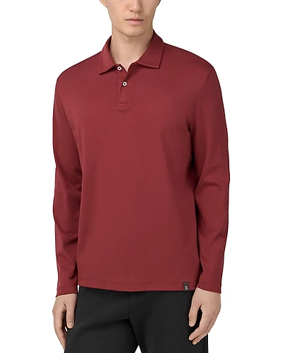 Boggi Milano Pima Interlock Long Sleeve Polo