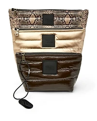 Think Royln Travel Trio Quilted Nylon Travel Organizer Bags, Set of 3