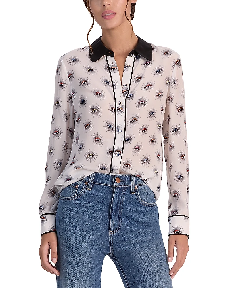 Alice and Olivia Willa Silk Blouse