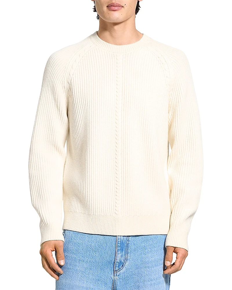 Theory Cable Long Sleeve Crew Neck