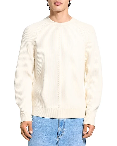 Theory Cable Long Sleeve Crew Neck