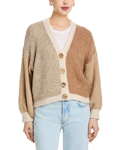 Vintage Havana Colorblocked Cardigan Sweater