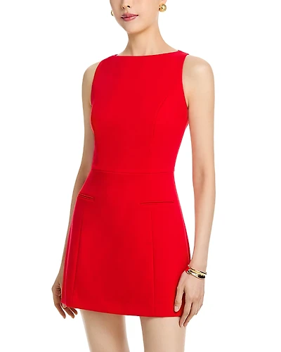 French Connection Whisper Boat Neck Mini Dress