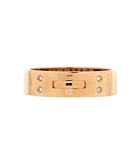 Pre-Owned HERMES Pm Kelly Ring 18K Rose Gold with Diamonds