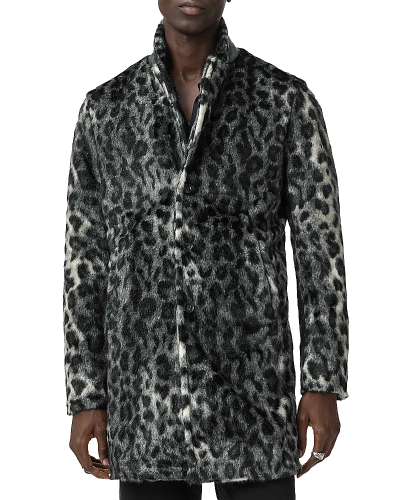 John Varvatos Templeton Faux Fur Top Coat