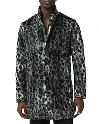 John Varvatos Templeton Faux Fur Top Coat