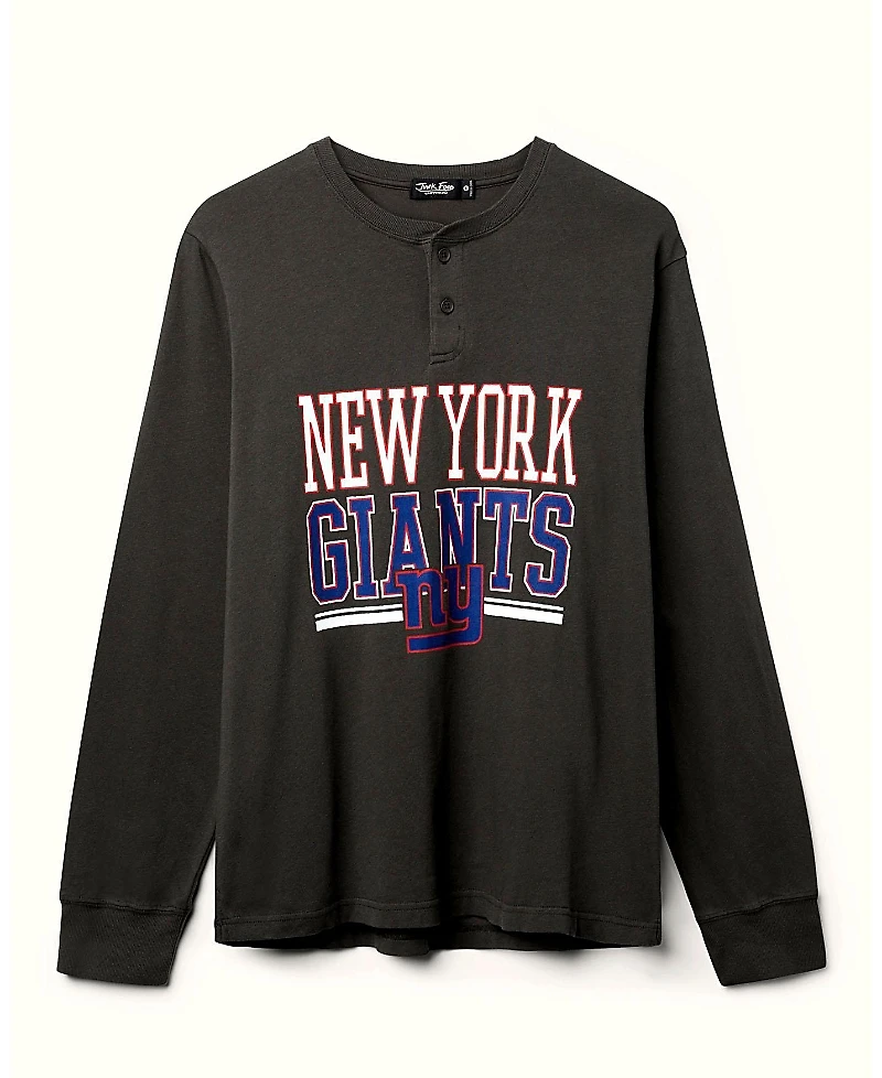 Junk Food Clothing Unisex Nfl New York Giants Long Sleeve Henley