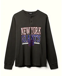 Junk Food Clothing Unisex Nfl New York Giants Long Sleeve Henley