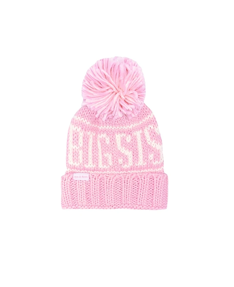 Bits & Bows Girls' Big Sis Bobble Hat - Little Kid, Kid