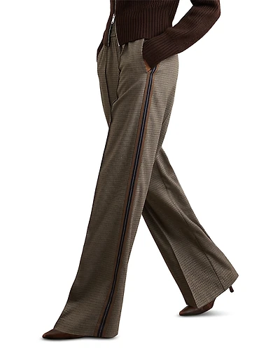 Reiss Petite Tarley Side Stripe Check Pants
