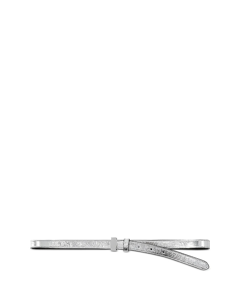 Veronica Beard Crinkle Leather Dash Belt