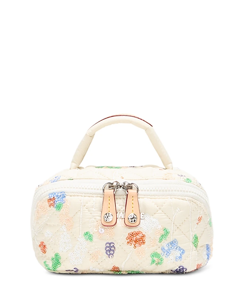 Mz Wallace Eden Mini Sequined Quilted Accordion Jewelry Bag