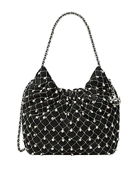 Tory Burch Fleming Mini Bell Embellished Suede Crossbody Bag