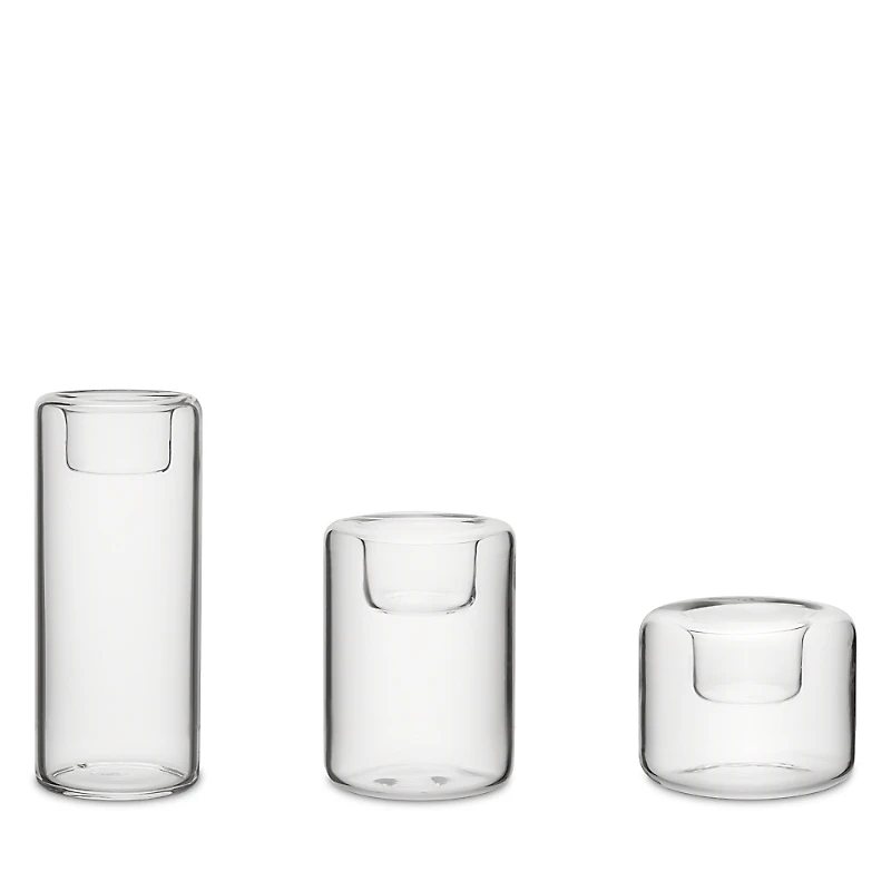 Kosta Boda Clear Happy Votive Holders, Set of 3