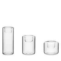 Kosta Boda Clear Happy Votive Holders, Set of 3