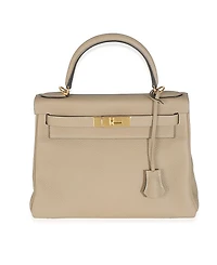Pre-Owned HERMES Kelly 28 Leather Handbag