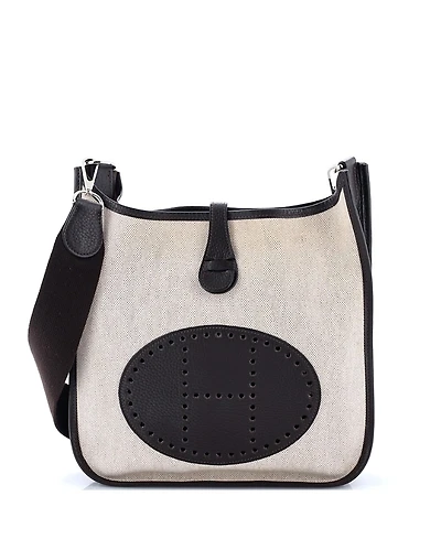 Pre-Owned Hermes Pm Evelyne Bag Gen Ii Toile and Leather