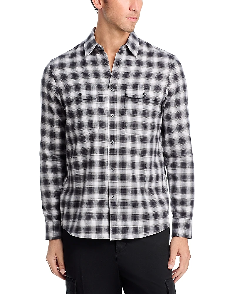 Michael Kors Plaid Classic Fit Button Down Shirt
