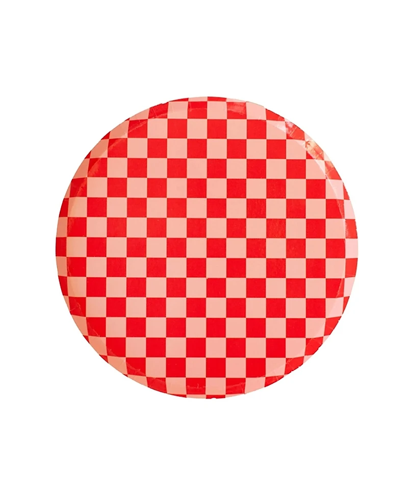 Jollity & Co. Checkered Paper Dessert Plates, Set of 8