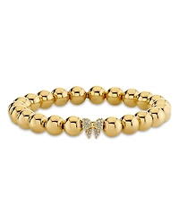 Sydney Evan 14K Yellow Gold Diamond Bow Beaded Bracelet