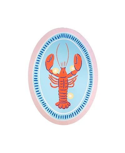 Jollity & Co. Le Dinner Lobster Extra Large Paper Plates, Set of 8