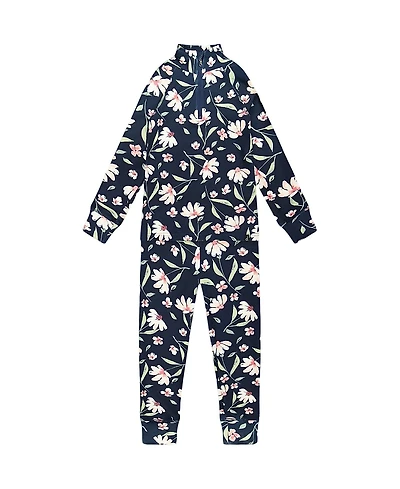 Deux par Girls' Two-Piece Thermal Flower Underwear Set